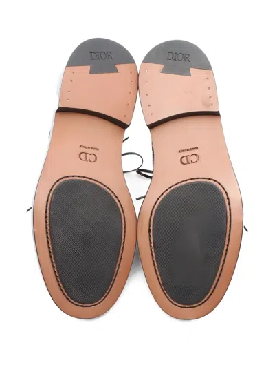 Pre-owned Dior 2010s Perforated Leather Shoes In Brown