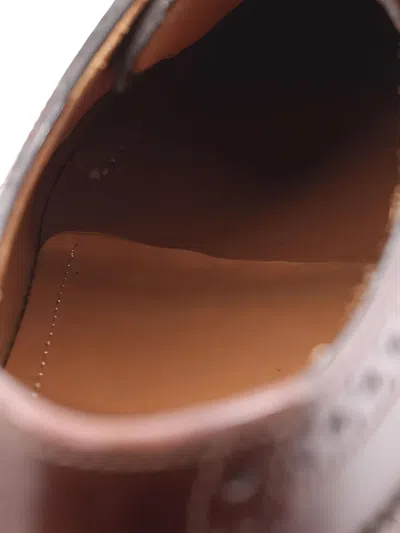 Pre-owned Dior 2010s Perforated Leather Shoes In Brown