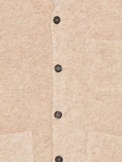 Universal Works Button-front Patch-pocket Cardigan In Brown