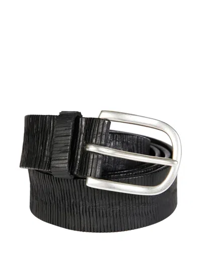 Orciani Blade Textured Leather Belt In Black