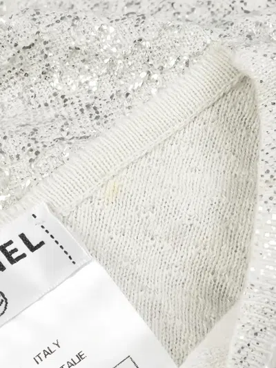 Pre-owned Chanel 1986-1988 Sleeveless Knit Top In Gray