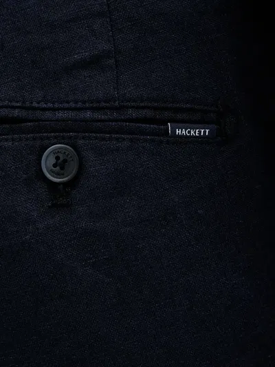 Hackett Linen Trousers In Blue