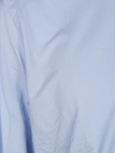 Xacus Stretch Geometric Buttoned Shirt In Blue