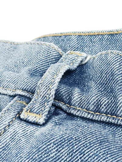 Pre-owned Prada 2000s 5-pockets Triangle-plaque Jeans In Blue