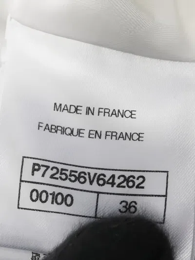 Pre-owned Chanel 1986-1988 Cocomark Button Sequin Jacket In White