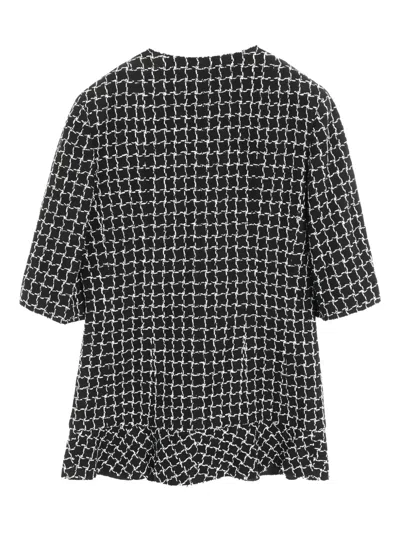 Pre-owned Chanel 1986-1988 Button Tweed Jacket In Black