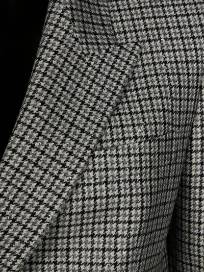 Tagliatore Double-breasted Coat With Sequin Polka Dots In Gray