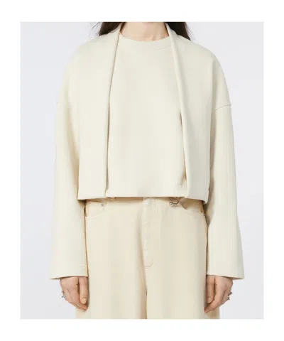 Sportmax Soft Sweatshirt With Double-layer Effect In Animal Print