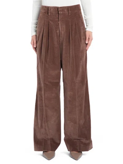 Dondup Eloise Pleated Trousers In Brown