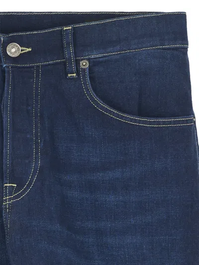 Dondup Classic Tailored Trousers With Straight Leg Cut In Blue