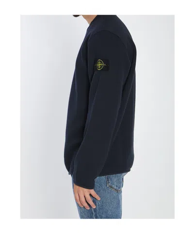 Stone Island Light Rws Pure Wool Regular-fit. Maglione Girocollo In Pura Lana Leggera Rws. Finezza 14. Sweater In Black