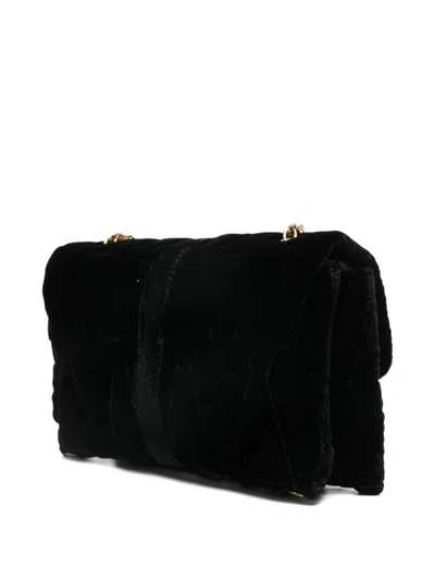 Versace Structured Black Bag With Subtle Hardware Accents In Black