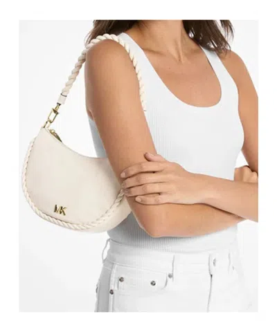 Michael Kors Kyla Small Leather Convertible Pochette In White