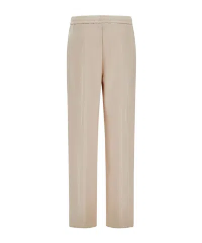 Herno Pants With Elasticized Waist Trousers Beige In Neutral