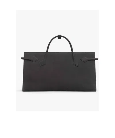 Alaïa Le Teckel Nubuck Leather Tote Bag In Black