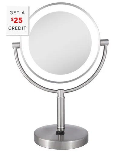 Zadro Led Lighted Vanity Make Up Mirror In Gray