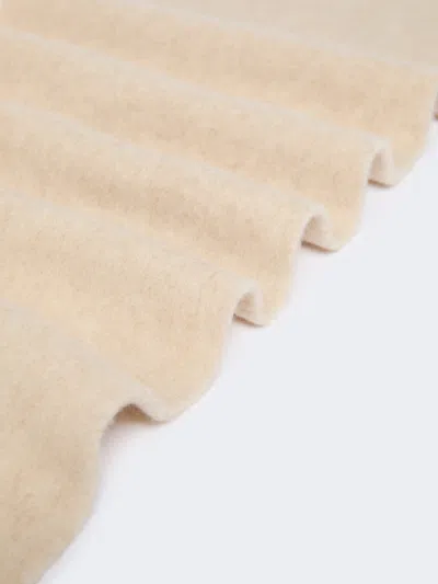 Max Mara Rectangular Cashmere Shawl In Neutral