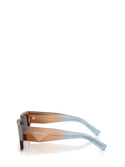 Prada 0pr B17s Rectangular Acetate Sunglasses In Brown