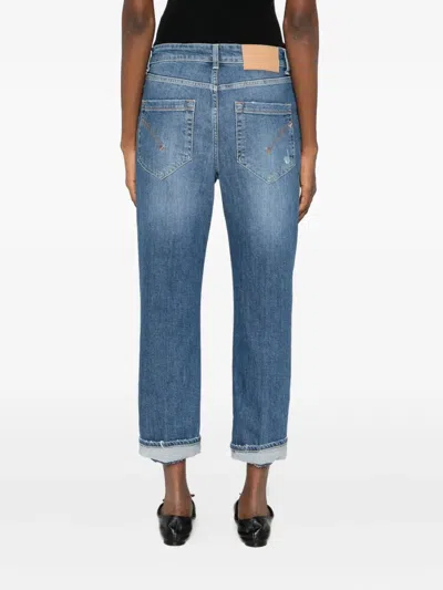 Dondup Buttoned Distressed Denim In Blue