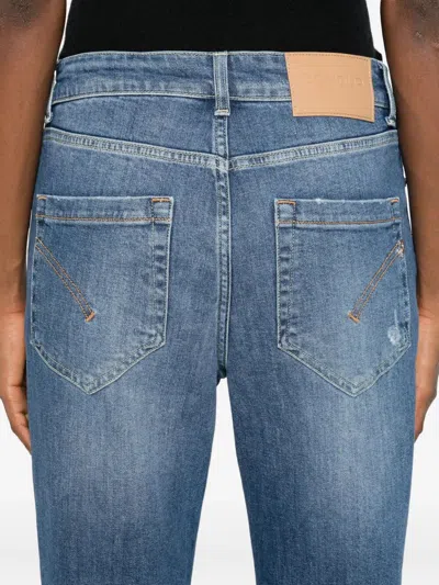 Dondup Buttoned Distressed Denim In Blue