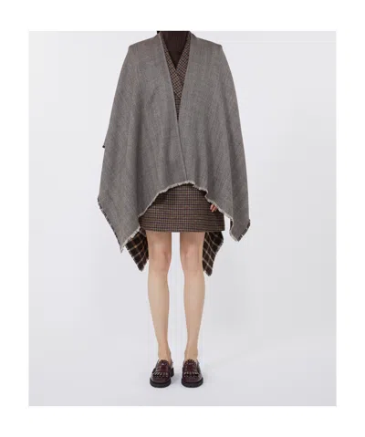 Weekend Max Mara Double-faced Wool Cape In Brown