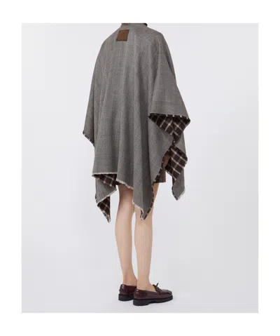 Weekend Max Mara Double-faced Wool Cape In Brown