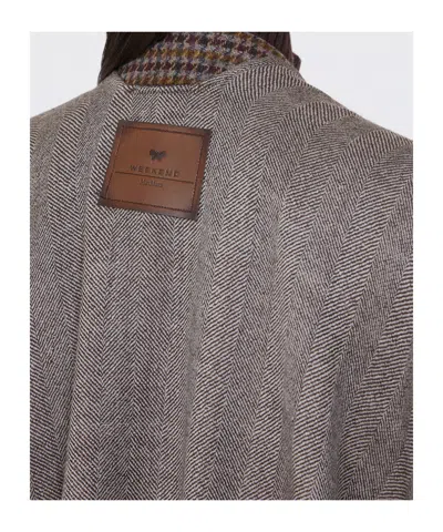 Weekend Max Mara Double-faced Wool Cape In Brown