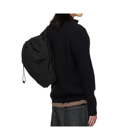 Barbour Ribbed Knit Half-zip Sweater With Classic Funnel Neck And Elbow Patches In Black