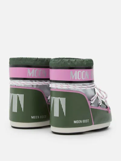 Moon Boot Round-toed Ankle Boots In Green