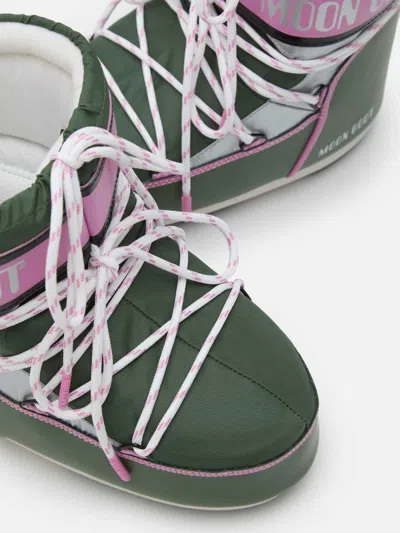Moon Boot Round-toed Ankle Boots In Green