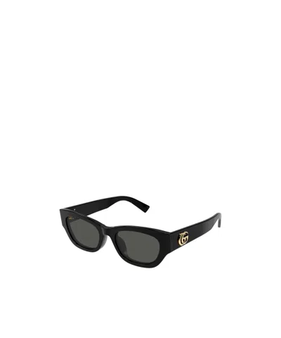 Gucci Gg Extruded 53mm Acetate Cat-eye Sunglasses In Black