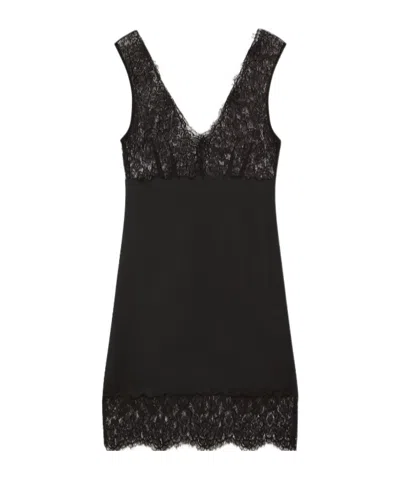 Marella Lace-insert Dress In Black