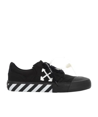 Off-white Round-toe Low-top Casual Shoes In Black