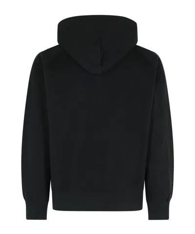 Sacai X Carhartt Wip Logo Patch Hooded Sweatshirt In Black