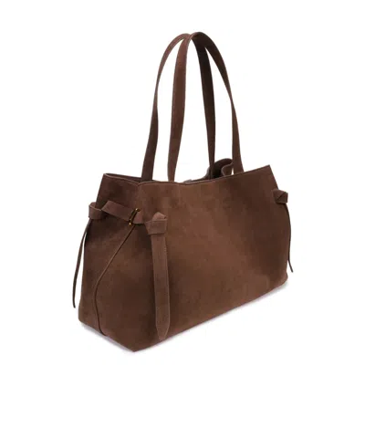 Yuzefi Double-handle Shoulder Bag In Brown