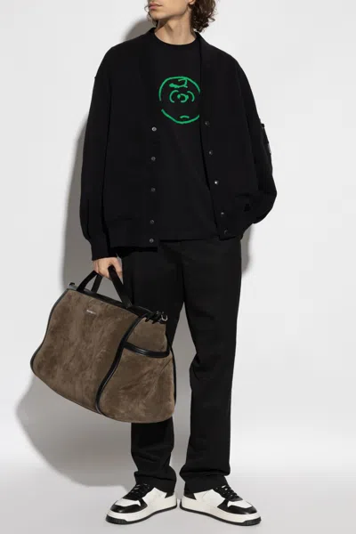 Iceberg Logo Graphic Print Short Sleeve T-shirt In Black