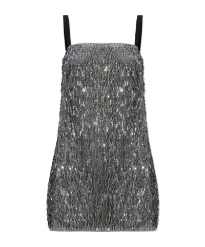 Dolce & Gabbana Sequined Mini Dress In Gray