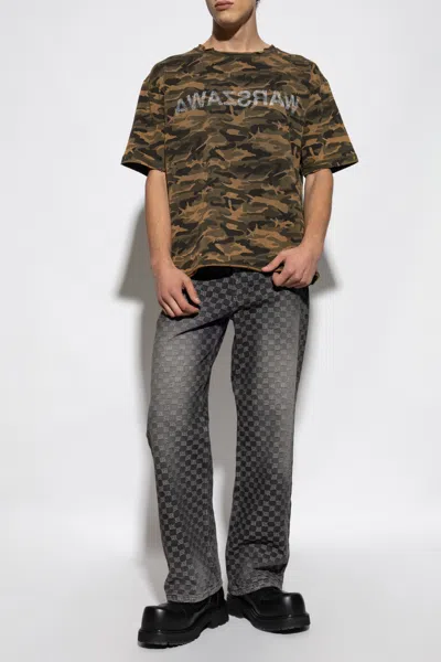 Misbhv Camouflage Printed T-shirt In Brown