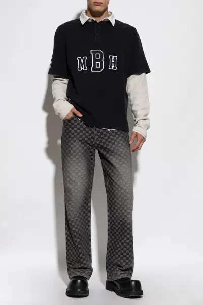 Misbhv Colorful Long-sleeve Polo Shirt In Black