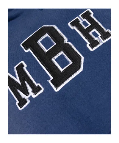 Misbhv Logo-embroidered Hoodie In Blue