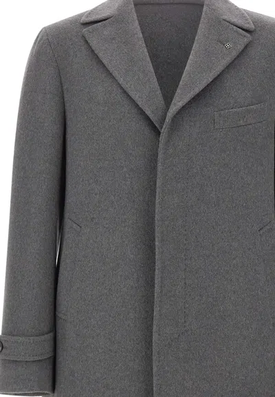 Tagliatore Thomas Single-breasted Coat In Gray