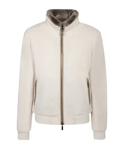 Moorer Long-sleeved Stand-up Collar Jacket In Multi