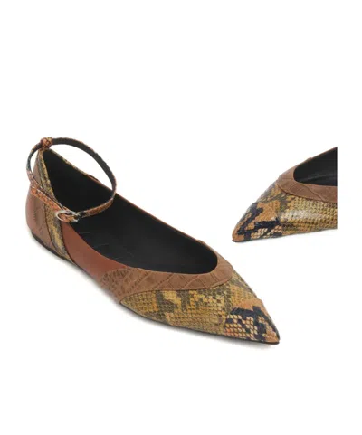 Marni Pointed-toe Ballet Flats With Ankle Strap In Multi