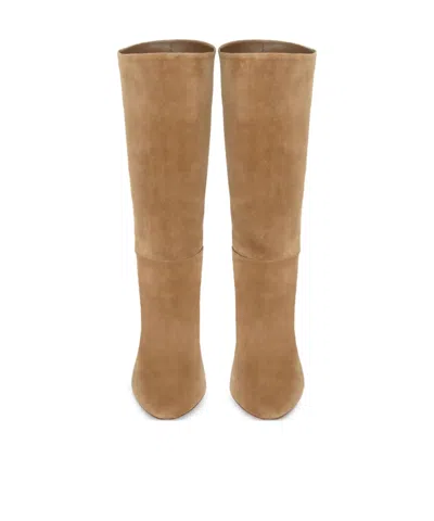 Gianvito Rossi Pointed Toe Suede Finish Ankle Boots In Multi