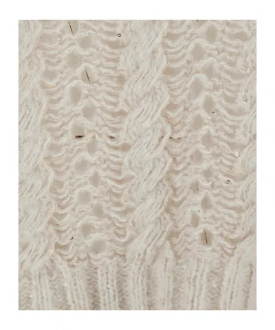 Antonelli Crew Neck Long Sleeve Sweater In Animal Print