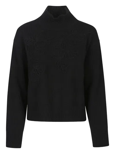 Ermanno High-neck Sweater In Black