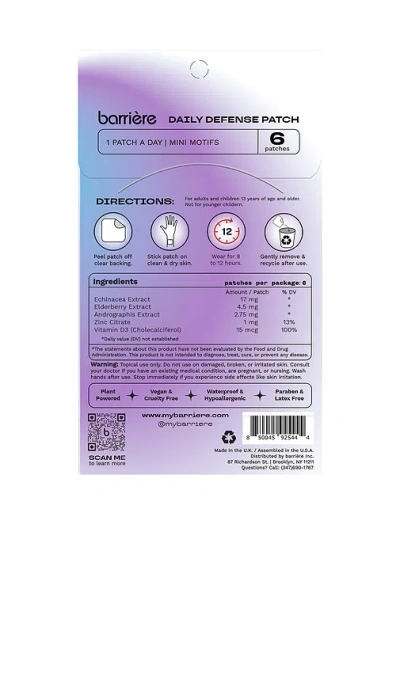 Barrière Daily Defense Patch 6 Pack In Purple