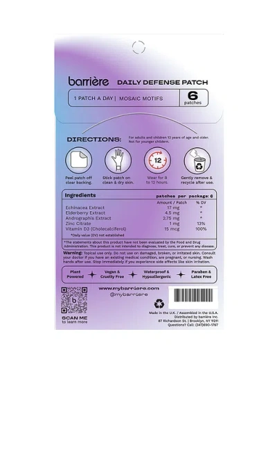 Barrière Daily Defense Patch 6 Pack In Purple