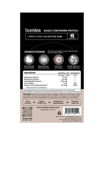 Barrière Daily Defense Patch 6 Pack In Black