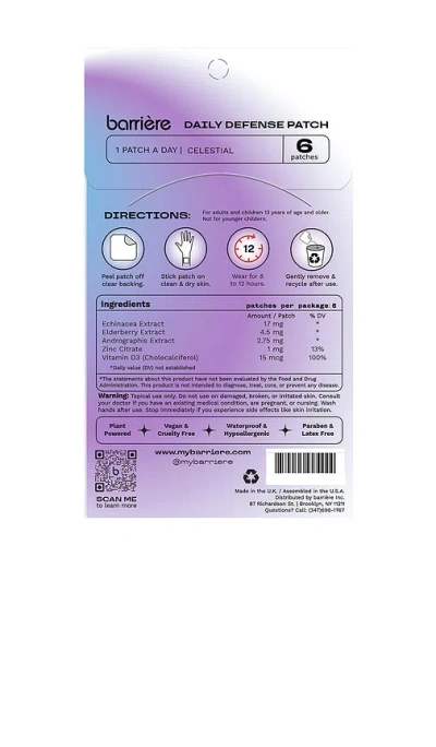 Barrière Daily Defense Patch 6 Pack In Purple